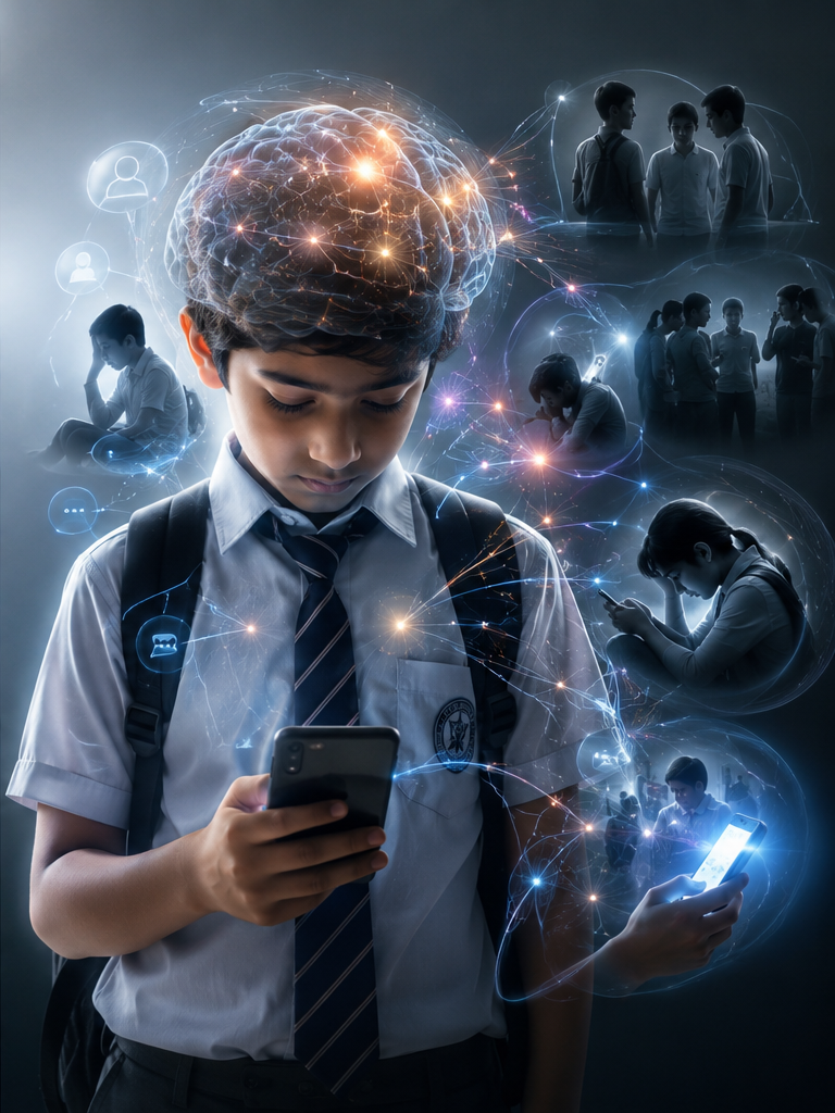 What may be happening inside: a child's mind under stress, isolated behind a screen
